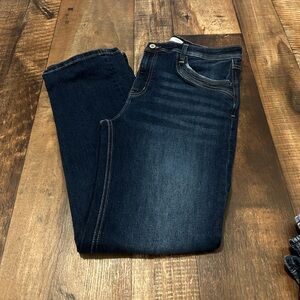 KanCan Women's Dark Blue Straight Jeans